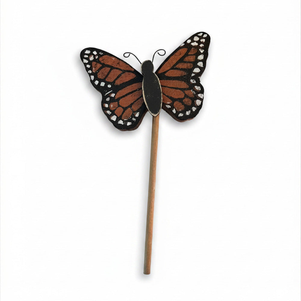 Butterfly on a Stick - MONARCH BUTTERFLY - Plant Poke - 10.0 in. Tall