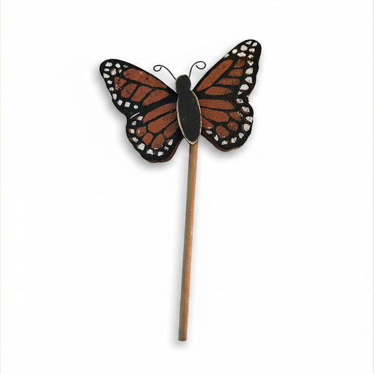 PLANT POKE - Butterfly on a Stick - MONARCH BUTTERFLY - 10.0 in. Tall